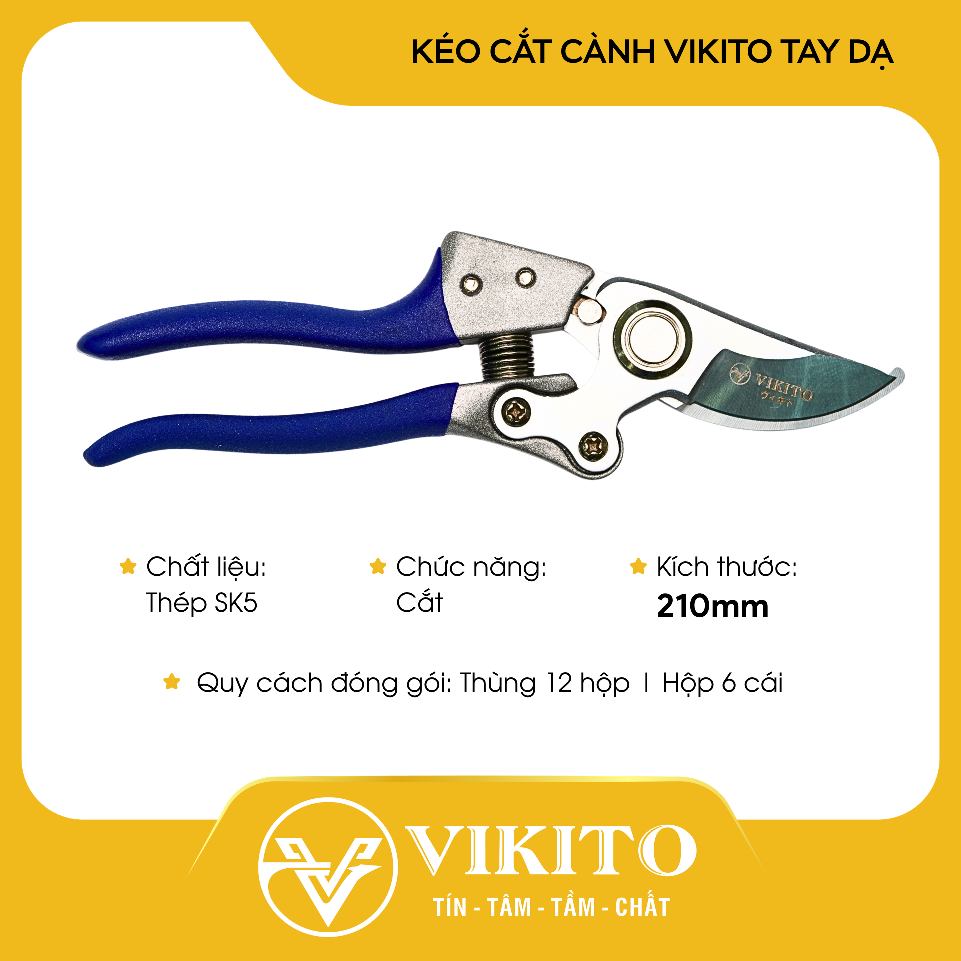 Kéo cắt cành VIKITO 109L tay dạ